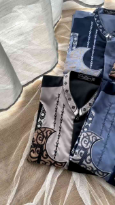 Baju Koko Terbaru Lengan Pendek Dafa Navy Koko Bordir Big Size Kemeja Koko jumbo XXL XXXL XXXXL XXXXXL