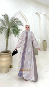 Gamis Modern Set Hijab & Motif Cantik Simple: Desain Terbaru dari Amore by Ruby