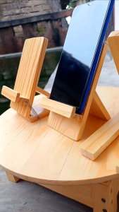 stand holder hp/ ddukan sandaran hp jati belanda bisa dilipat dan diatur kemiringannya