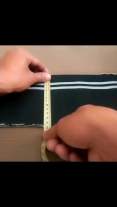 Kain Ribbon Rib/Bur Rajut 1x1 Babat 2x1 Hitam polos salur Buat Jaket Poliester per 5 lembar