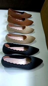 QZ 02 SEPATU PANTOPEL HILLS 3-5CM UPPER RAJUT IMPORT KUAT EMPUK ANTI SLIP