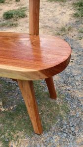 ม้านั่งไม้สะเดาหลังพิง ม้านั่งมินิมอล ม้านั่งยาว ม้านั่งสนาม มีเครื่องเลขอัตโนมัติ 35*100*45cm ทำมาจากไม้จริง เพื่อใช้ไม้แผ่นเดียว