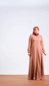 TEBUS MURAH✔️READY CANTIKA DRESS BY NADHEERA LUXURY GAMIS MOTIF POLOS LENGAN PANJANG