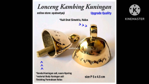 Lonceng Kambing Mini Kuningan & Bel Lonceng Sapi Pedet: BRASS Antik Klinting Bandul Lonceng Krincingan Klontong Kerbau Kluntung Klonongan Genta