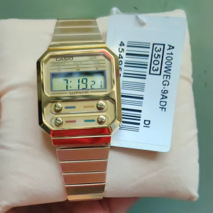 นาฬิกาคาสิโอแท้ กันนำ้ วินเทจ รุ่นA100WEG-9ADF