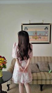 Pixie Camellia Dress (Pink) เดรสแขนระบาย เดรสมีปก เดรสทำงาน ชุดทำงาน