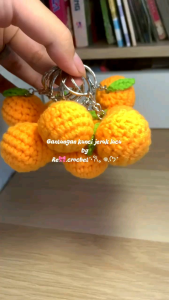 Gantungan Kunci Unik: Jeruk Lucu & Crochet