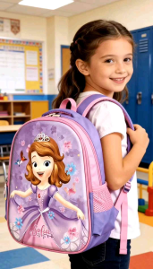 3D Embossed Cartoon Kids Backpack 12-inch Childrens School Bag for Boys and Girls Good Quality Bag Pack