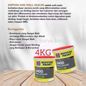 CAT DASAR | WALL SEALER NIPPON PAINT 5400 EKSTERIOR & INTERIOR 2.5 L | GALON