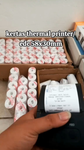 Kertas thermal logo bank BRI 57/58x30 full tanpa tulang paket 10 pcs