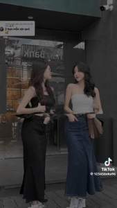 Chân váy bò jean dài đuôi cá ôm sát Chân váy jean nữ dài xẻ tà Hàn quốc đuôi cá đi chơi du lịch thời trang trẻ trung  l83784