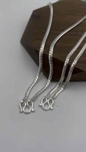 สร้อยคอเงินแท้925 ลายท้องปลิง ไซส์1-1.5บาท (แถมฟรีถุงกำมะหยี่+ใบรับประกัน)