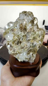 Natural Brazil High Grade Golden Lepidolite Mica(Phlogopite)Crystal Ornament GLM04