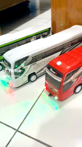Mainan Anak Mobil Bus Basuri Lampu Telolet Oleng Plastik Musik Jumbo - Bus Basuri