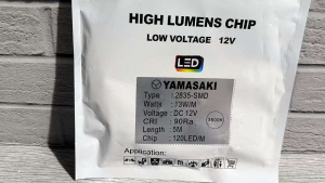 YAMASAKI LED STRIP DC 12V 2835 120LED IP33 5M WARNA 3500K 3500 kelvin 120 LED / METER HARGA 1 ROLL 5 METER BAGUS KUALITAS TERBAIK