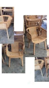 เก้าอี้เก้าอี้ไม้สัก Raw Teak Wood ArmChair - Free Delivery - Vintage Wood Dining Chair - Rounded Dining Chair - เก้าอี้ที่นั่งพื้นไม้