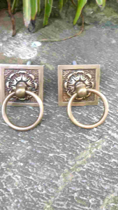Tarikan Pintu Gebyok Kuningan Motif Gby 027 Antik 2 Pcs