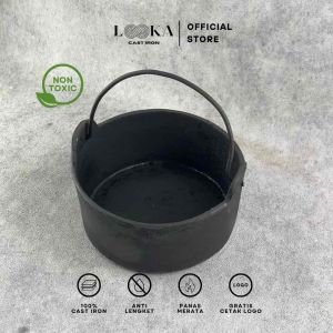 Looka Iron Cast Hot Pot Cast Iron Bowl Diameter 18 cm