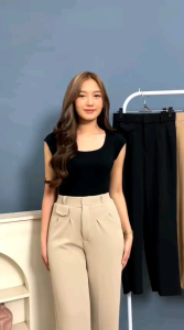 ORO PANTS - Loose Pants Trouser Wanita - Celana Anti Kusut - Celana Kulot Wanita Bahan Knit Berkualitas