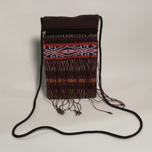 Tas Selempang Mini Bahan Ulos Ragi Hotang