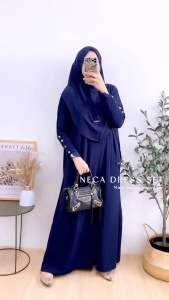 NECA DRESS SET HIJAB JERSEY BALOON PREMIUM GRATIS CIPUT