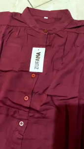 Ameena Blouse Rayon Twill- Atasan Kemeja Wanita Oversize Rayon Twill Lengan Karet