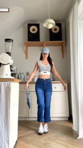 💰 กางเกงยีนส์ ผ้ายีนส์ยืด ขากระบอกเย็บขอบใหญ่ ทรงสวยมาก Size S M L XL 34 36 38 40