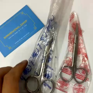 Kéo y tế 14 cong 2 đầu nhọn thép không gỉ xuất xứ Pakistan Binhduongshop