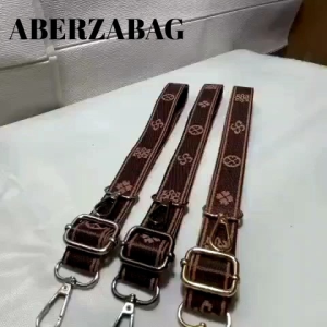 Tali selempang tas wanita nilon warna dasar coklat lebar 2.5 cm panjang 120 cm