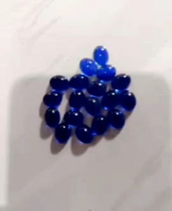 grosir 1 kodi / 20 pcs batu akik blue cyklop king safir mini 10x8 mm