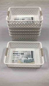 Khay Ý Rổ Chữ Nhật Khổ Giấy B5 Màu Trắng Đựng Giấy Tờ Đa Năng Nhựa Việt Nhật