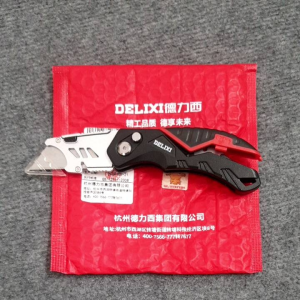 Dao rọc cáp điện DELIXI thân thép (tặng kèm 3 lưỡi thay thế)