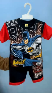 Setelan anak laki-laki usia 1-10 tahun motif karakter batman sayap/Pakaian anak laki-laki usia 1-10 tahun motif batman sayap merah