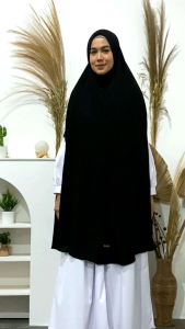 Khimar Jilbab Jumbo Syari Non Pad Plus Cadar Non Pad Model Bolong