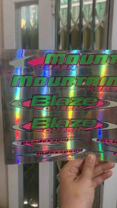 Bộ tem dán xe đạp Mountain Blaze Queen chữ xanh lá viền hồng hàng nhập Thái Lan chất lượng cao dành riêng cho dòng xe đạp giá bán cực tốt bán lẻ như bán sỉ