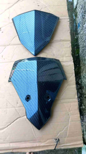 visor dan dada dasi depan vario led old karbon