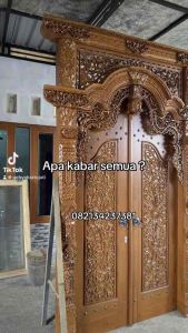 Pintu Ukir Gebyok Gapura Jati Jepara Premium