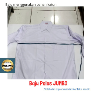 Kemeja Putih Polos Lengan Pendek & Panjang Big Size