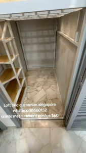 Loft bed customize singapore for helper bed/bomb shelter/unity/store room/smaller room