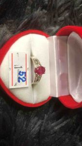 แหวนพลอยแท้ แหวนเงินแท้92.5 หัวพลอยโมซัมบิกแท้ (อ่านรายละเอียดสินค้าด้านล่างค่ะ.)