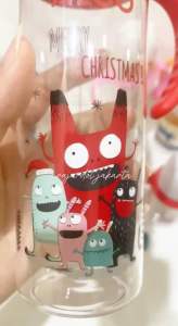 Botol bayi 240ml dengan handle dan motif lucu tahan panas bpa free.