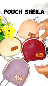 SHEILA POUCH By Biru Tsabita Dompet Koin Wanita Polos Anti Air