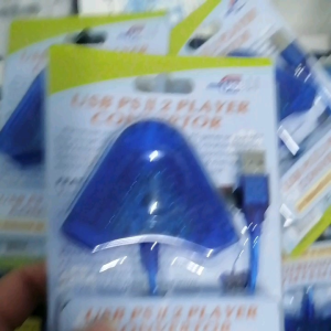 เป็นจอย PC อะแดไลฟ์ USB จอย PS2 กับเครื่องสำหรับ Sony PlayStation 2/PSX/ PS1/ PS2/ Joypad PC เกม/ dual พอร์ต - USB PS2 Player convertor อะแดเกม USB-PS2 (Blue)