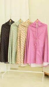 Mukena Anak Perempuan Tas Ransel 2 in 1 Resleting Motif Coquette Katun Premium Bunga