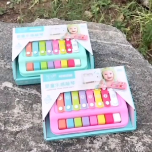 Childrens 8-tone Hand Percussion Piano Toy for 1-3 Year Old Educational Music Early Learning 2-in-1 Piano Mainan Muzik Kanak-Kanak