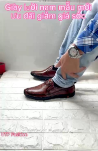 Giày lười nam da bò mẫu mới..phom dáng chuẩn đẹp..thiết kế sang trọng..mã L01..Màu đen..bảo hành một năm