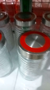 toples kue kering - toples kaca kapasitas volume 1 2liter