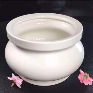 纯白香炉 纯白陶瓷香炉 供佛 礼佛香炉 供香香炉 佛具用品 White Incense Burner Ceramic Incense Burner Pembakar Kemenyan Putih Ceramic