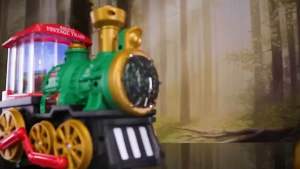 ใหม่ รถของเล่นไฟฟ้า รถไฟ รถไฟไอน้ำ หมุนได้ วิ่งได้ มีเสียง มีไฟ ของเล่นสําหรับเด็ก