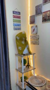 Hijab Segi Empat Potton Star Tassel Motif Lily Flower